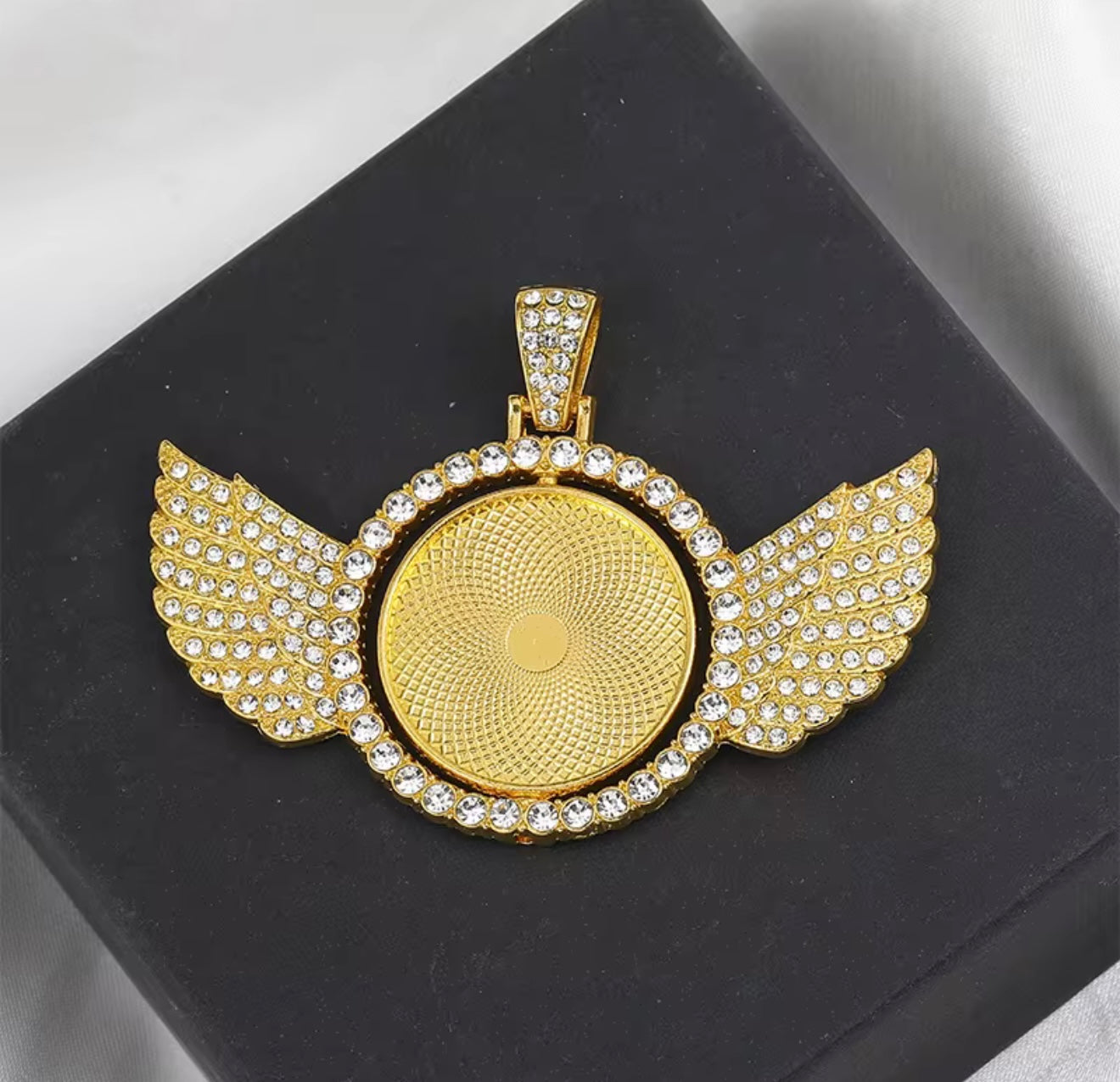 Double sided bling heart necklaces