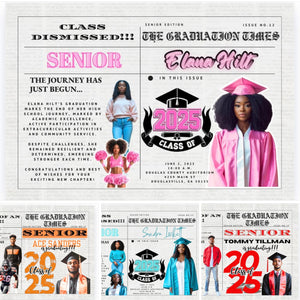 4 Canva editable Grad newsletter templates