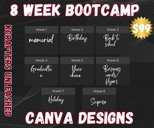 8 week Canva Design camp