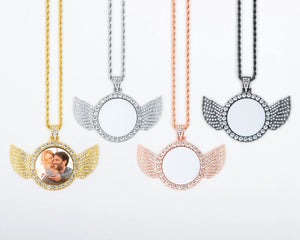 Winged bling necklaces
