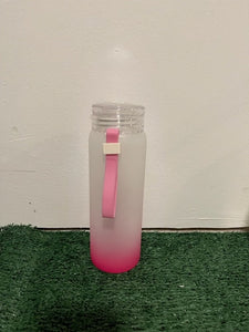 16.9oz frosted colored glass water bottles