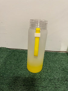 16.9oz frosted colored glass water bottles