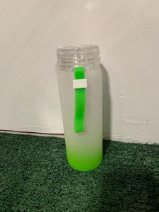 16.9oz frosted colored glass water bottles