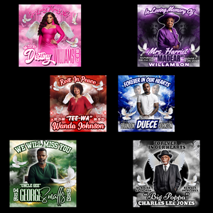 6 memorial canva templates