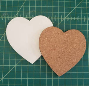 Sublimation Heart shaped coasters