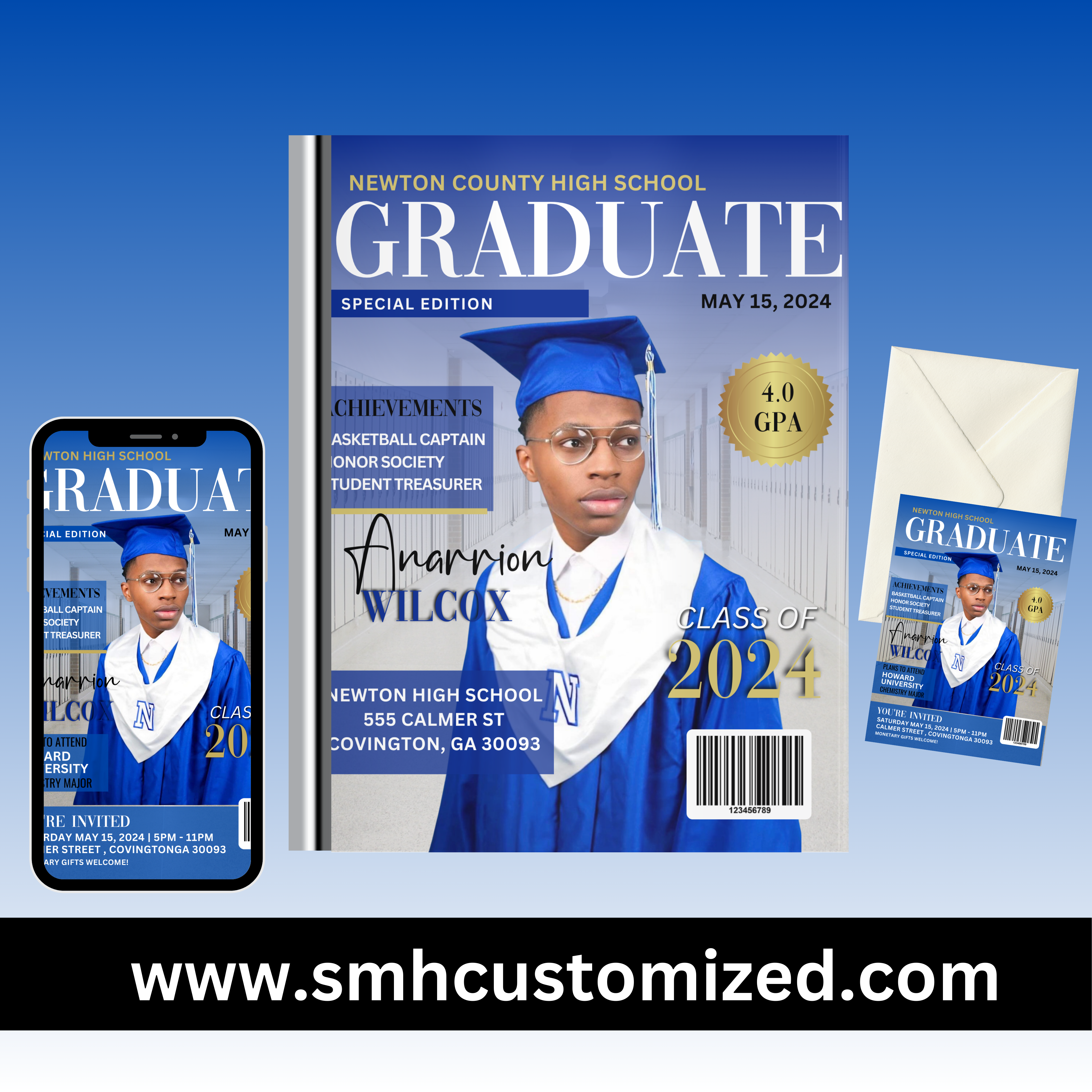 Magazine editable template (grad season) 2 different styles
